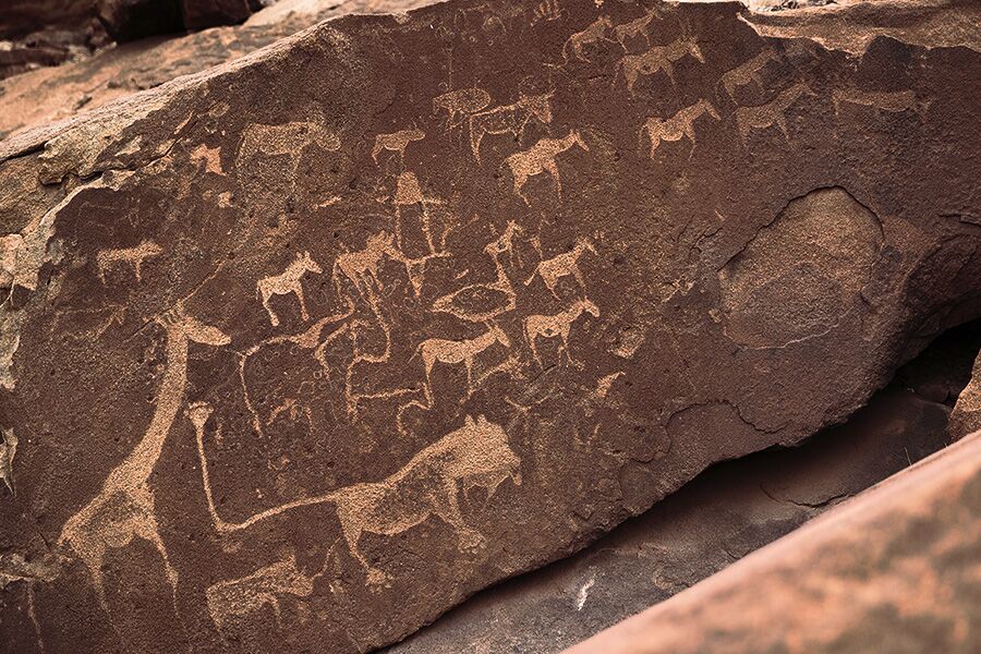 Rock art part of luxury safari tour in Botswana