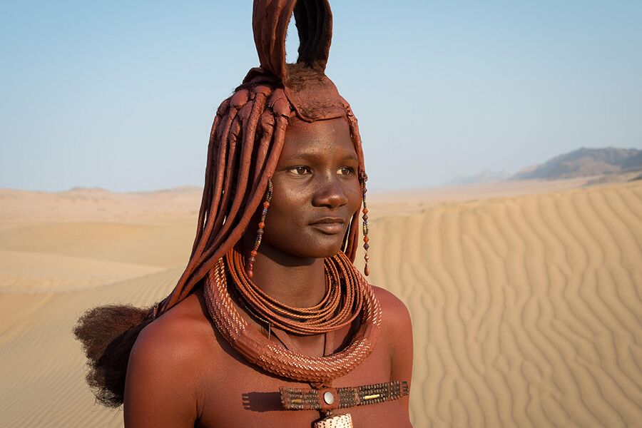 Local in Namibian desert