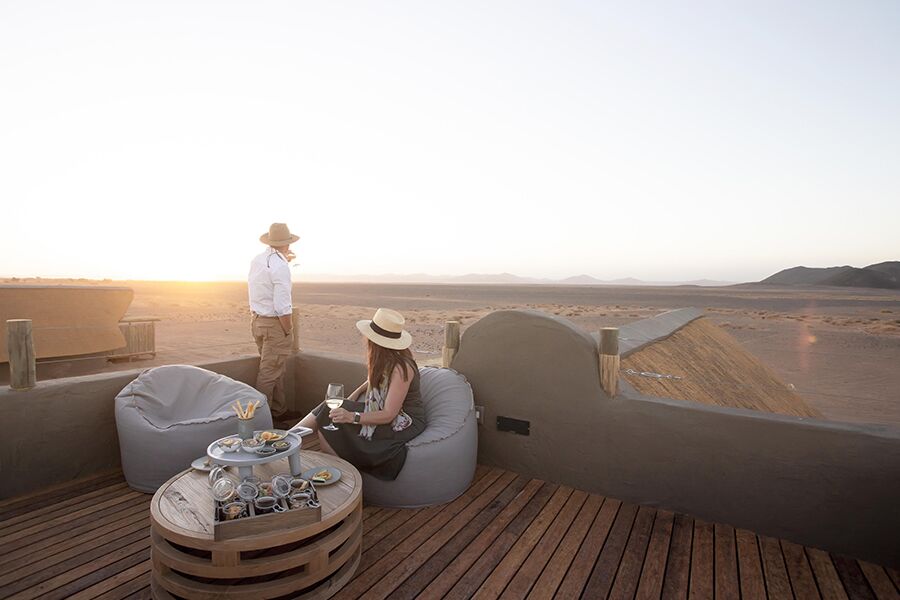 Sundowners at luxury accommodation in Namibia