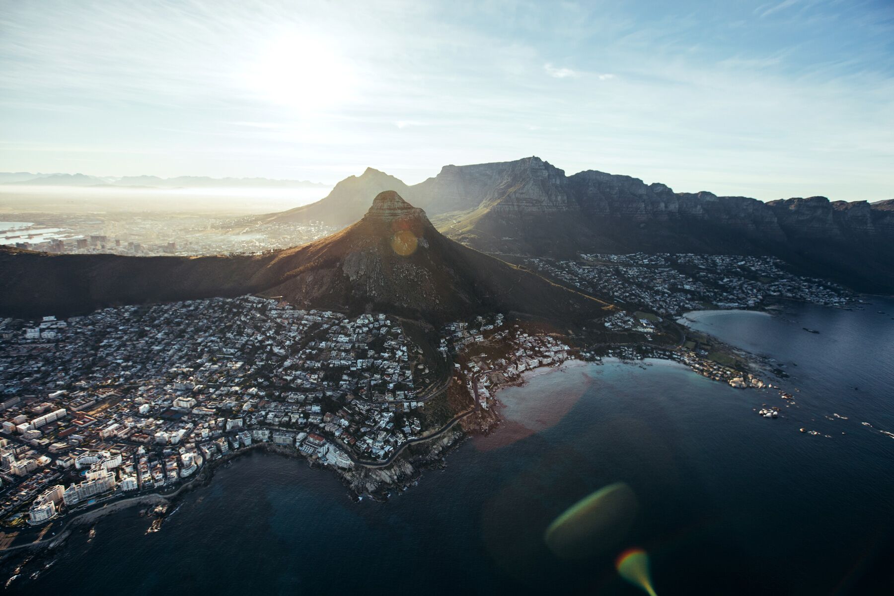 Cape Town aerial view from private helicopter ride