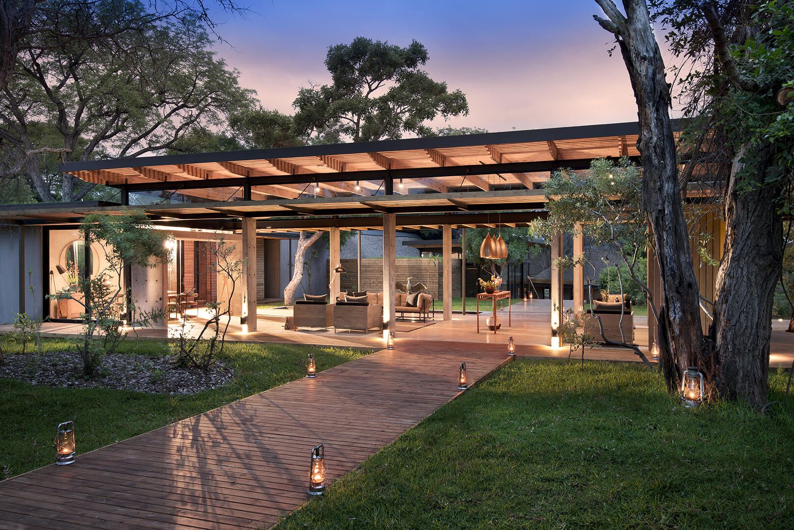 Lion Sands Ivory Lodge entrance: luxury accommodation in South Africa