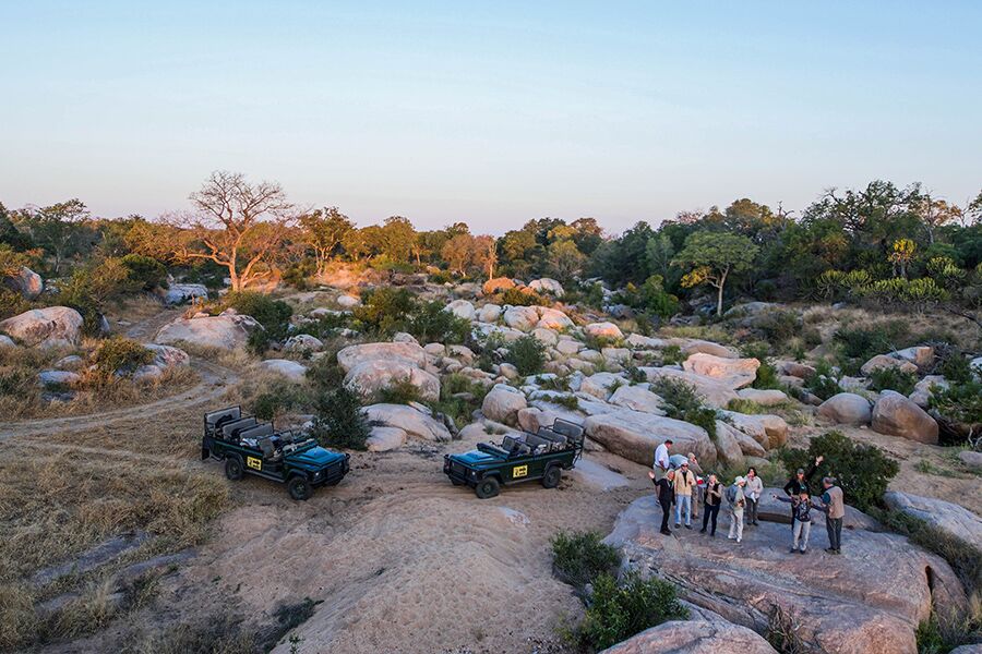Wildlife viewing with tour group while on a luxury safari tour in the Okavango Delta with Premier Africa.