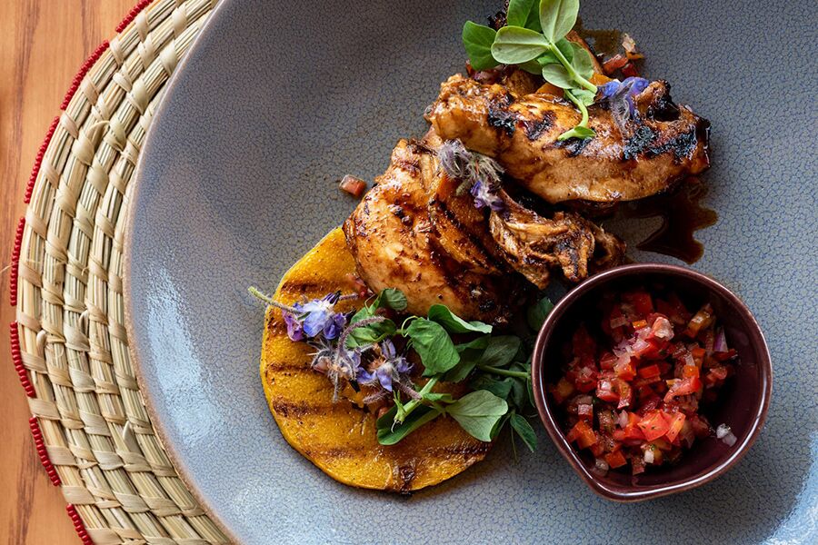 Fine dining cuisine at luxury accommodation in Grumeti Game Reserve part of a Premier Africa Safari Package