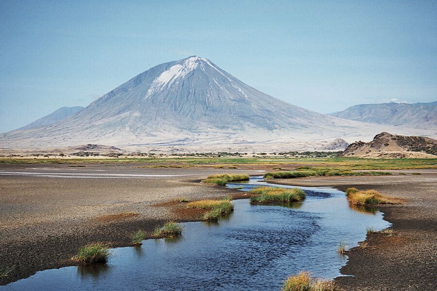 Beautiful landscape of mountain and river at Grumeti Game Reserve part of a Premier Africa Safari Package