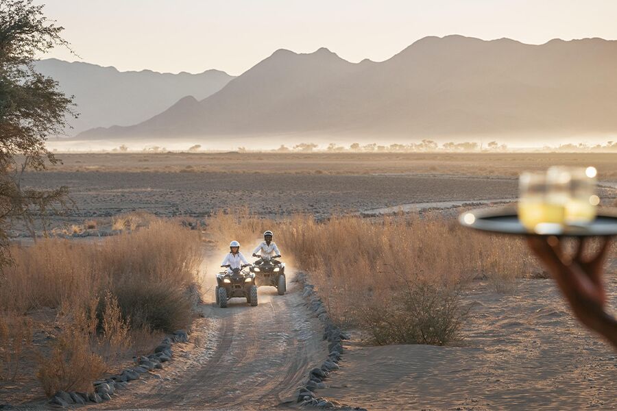 Quad biking while in Naibia