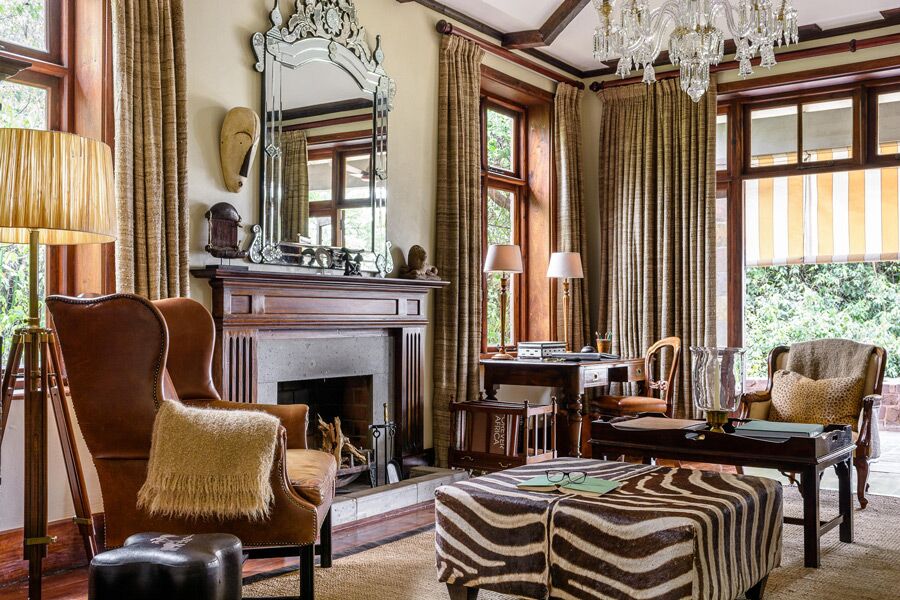 Luxury accommodation interior at Singita Sasakwa Lodge