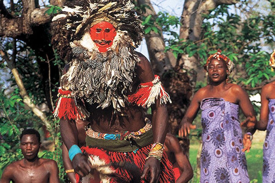 Cultural dancing on exclusive private tour in Zambia